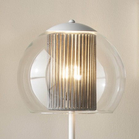 Floor Lamp Bola Cord Silver