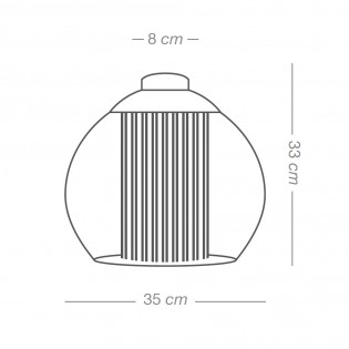 Plafón de techo Bola Cuerda Arena 35