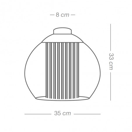 Plafón de techo Bola Cuerda Arena 35