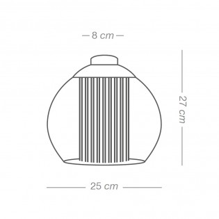 Plafón de techo Bola Cuerda Verde 25