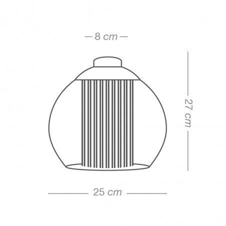 Plafón de techo Bola Cuerda Oro 25