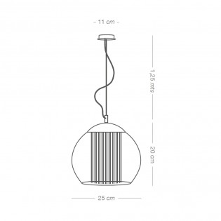Ceiling Lamp Bola Rope Indigo 25