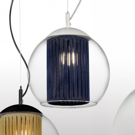 Ceiling Lamp Bola Rope Indigo 25