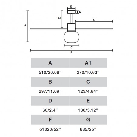 LED Ceiling Fan Amelia (20W)
