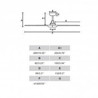 Ceiling Fan Heywood M White