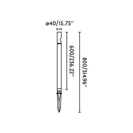 Outdoor LED Spike Bollard Lamp Bezel (8W)