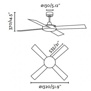 MALLORCA Moderner Ventilator