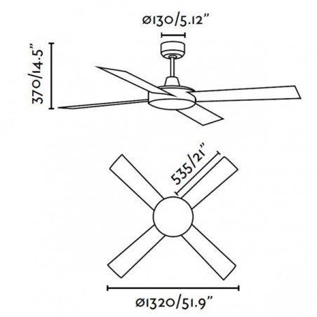 MALLORCA Moderner Ventilator
