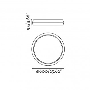 LED Ceiling Flush Light Shoku (40W)