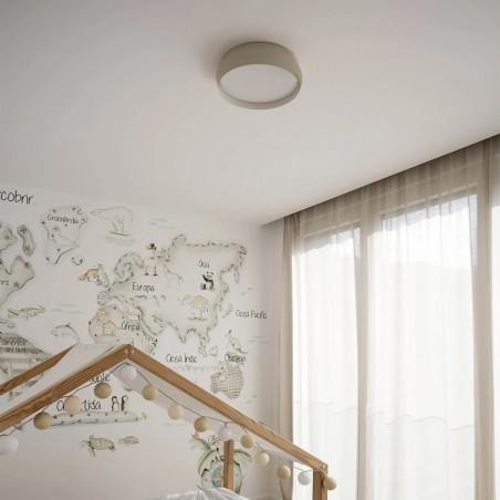 LED Ceiling Flush Light Shoku Grey (24W)