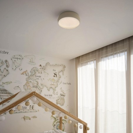 LED Ceiling Flush Light Shoku Grey (24W)