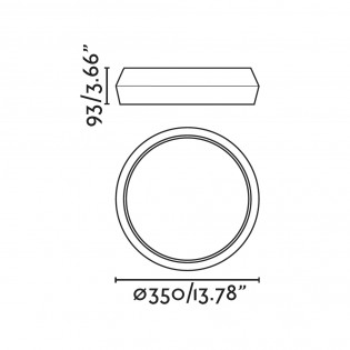 LED Ceiling Flush Light Shoku (24W)