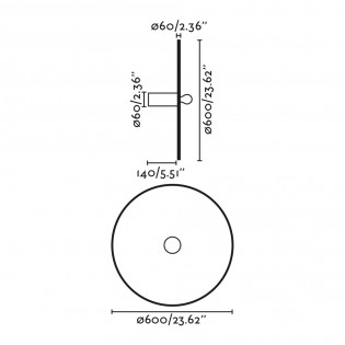 Ceiling Flush Lamp Costas 60