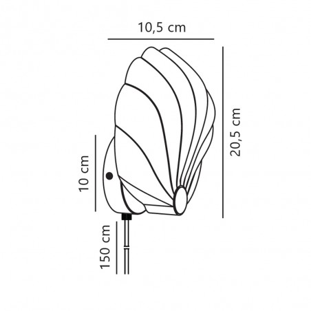 Aplique de pared infantil Konchi