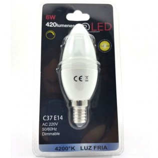 Bombilla led vela 6W E14 (420 lm) - Regulable