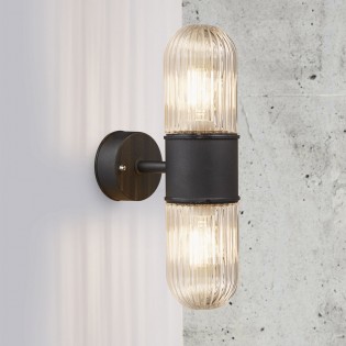 Aplique de pared de exterior Konyo (2 luces)