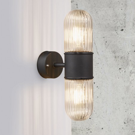Aplique de pared de exterior Konyo (2 luces)