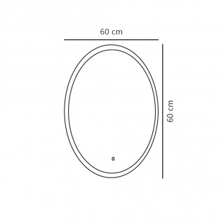 Bathroom mirror with LED light Dovina (60cm.)