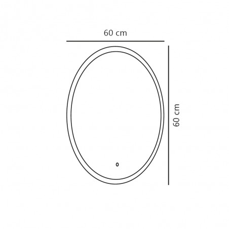 Bathroom mirror with LED light Dovina (60cm.)