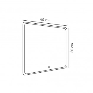 Espejo para baños con luz LED Dovina (60x80cm.)