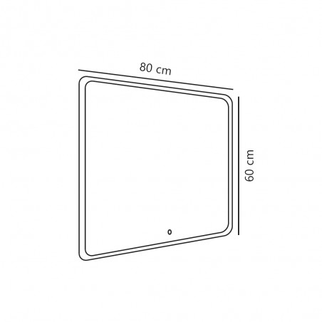 Espejo para baños con luz LED Dovina (60x80cm.)