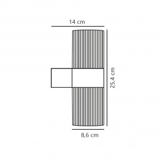 Aplique de pared de exterior Kyklop (2 luces)