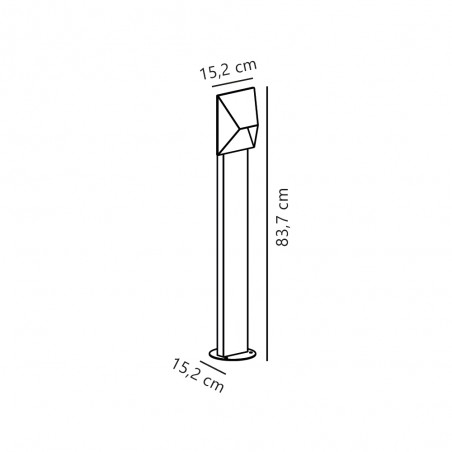 Outdoor Galvanised Bollard Lamp Pontio