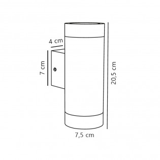 Aplique de exterior Tin Galvanizado (2 luces)