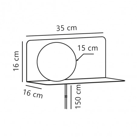 Aplique de pared Lilibeth