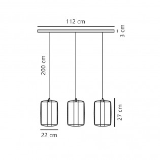 Ceiling Track Lamp Cardine (3 lights)