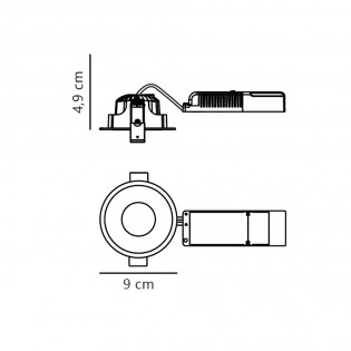Recessed LED downlight for bathrooms Albric (8W)