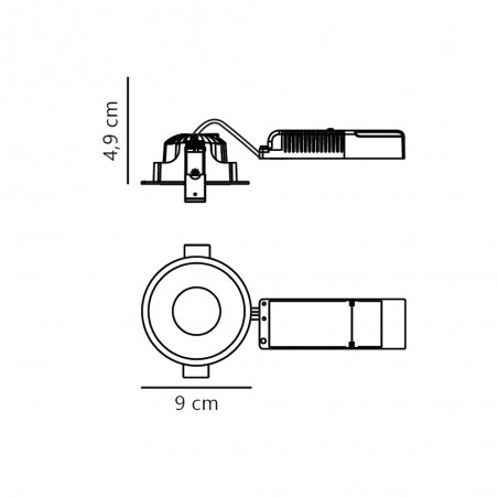 Recessed LED downlight for bathrooms Albric (8W)