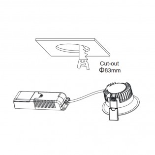 Recessed LED downlight for bathrooms Albric (8W)