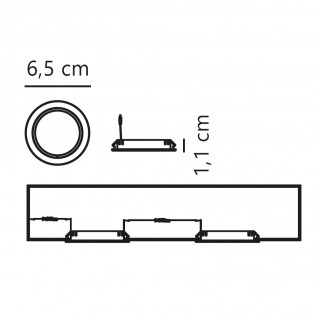 Empotrable LED para muebles Cambio 3-Kit (2W)