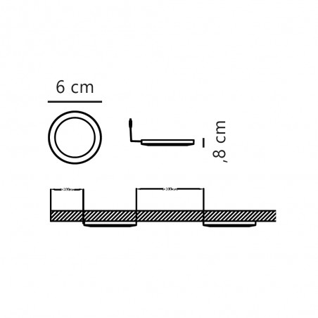 Empotrable LED para muebles Lismore 3-Kit (0.7W)