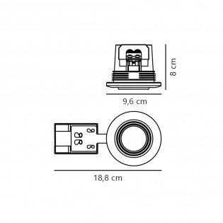Downlight de techo LED Umberto (7,5W)