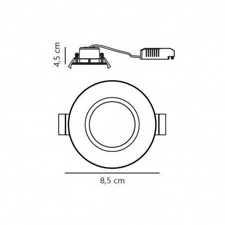 Outdoor LED Ceiling Recessed Light Tiaki (6.5W)