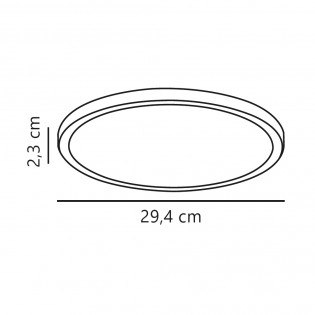 LED Ceiling Flush Light Oja 29 Dim (18W)