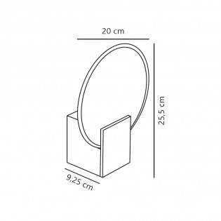 Aplique LED para baños Hester Dim Mármol (9.5W)