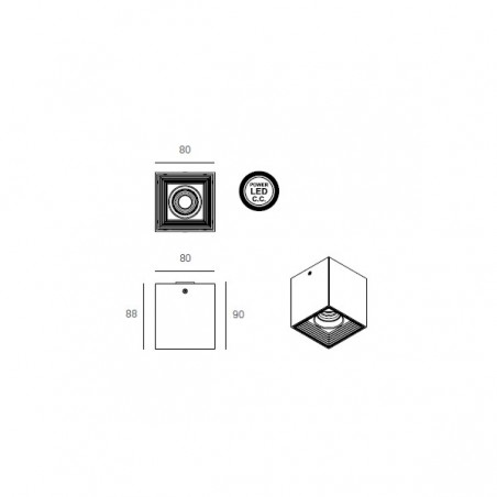 Ceiling light MLN Dau Spot Led (10W)