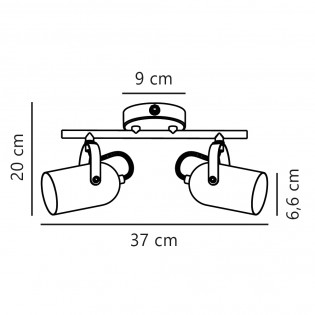 Ceiling Track Light Lotus (2 lights)