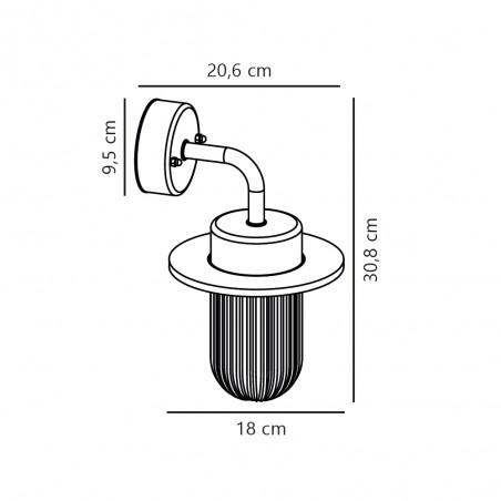 Aplique de pared de exterior Januka