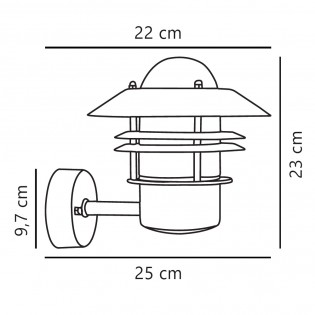 Outdoor wall lamp Blokhus Up