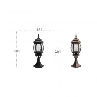 Outdoor Pedestal Lamp Valence Caelum
