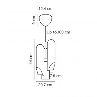 Lámpara de techo Rochelle (3 luces)
