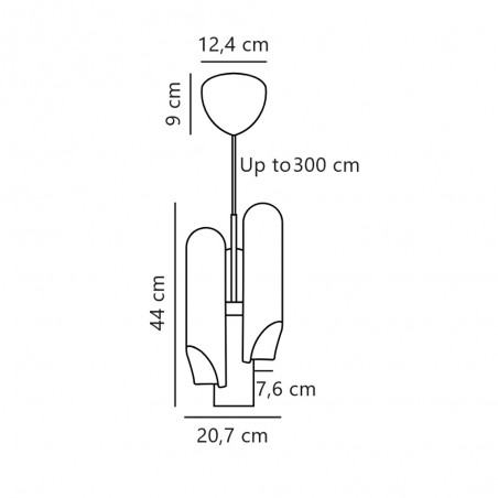 Lámpara de techo Rochelle (3 luces)
