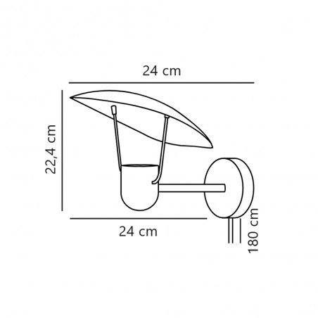 Aplique de pared Fabiola