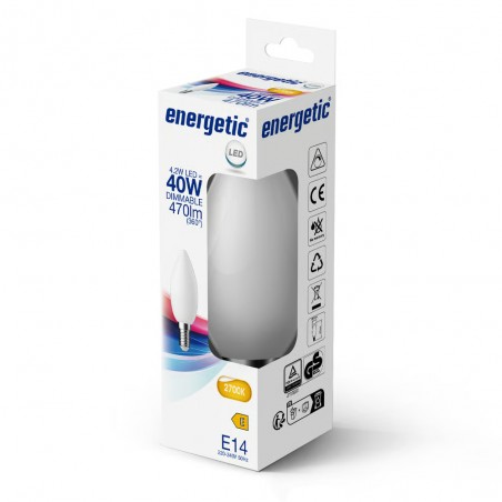 Bombilla LED E14 C35 2700K (4.2W)