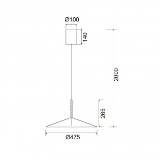 Lámpara colgante LED Calice (16W)