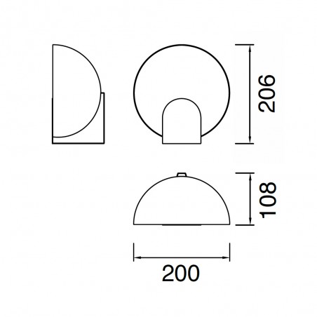 Lámpara de mesita de noche LED Óculo (5W)